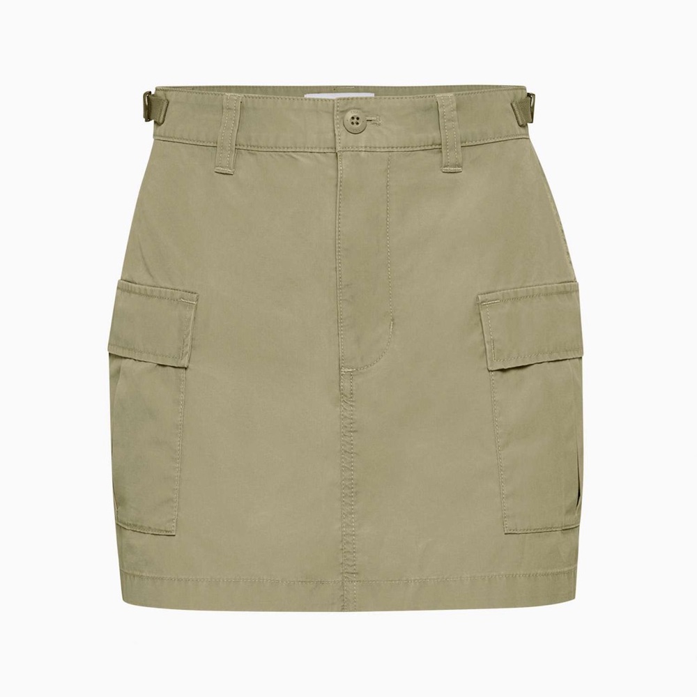 💚 Aritzia TNA Supply Micro Cargo Skirt Olive Green Size 6 Y2K Utility Mini